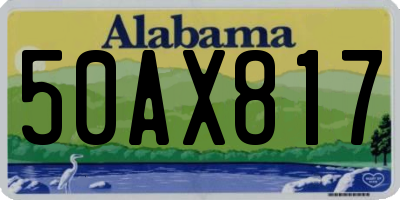 AL license plate 50AX817