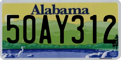 AL license plate 50AY312