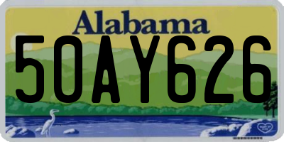AL license plate 50AY626