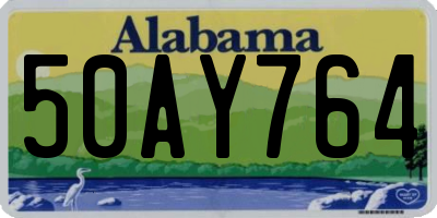 AL license plate 50AY764
