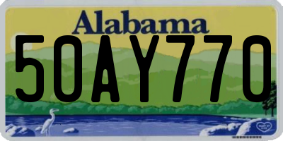 AL license plate 50AY770
