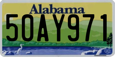 AL license plate 50AY971