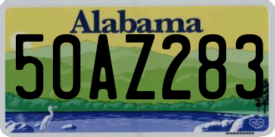 AL license plate 50AZ283