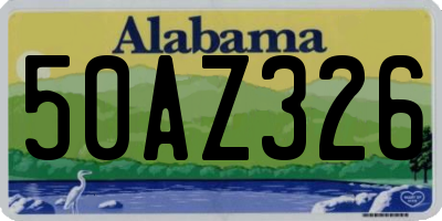 AL license plate 50AZ326