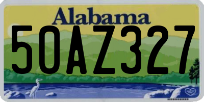 AL license plate 50AZ327