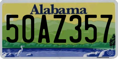 AL license plate 50AZ357