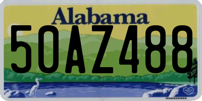 AL license plate 50AZ488