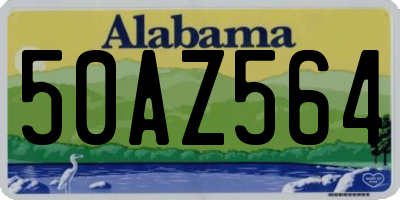 AL license plate 50AZ564