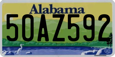 AL license plate 50AZ592