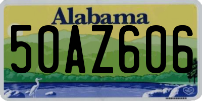 AL license plate 50AZ606