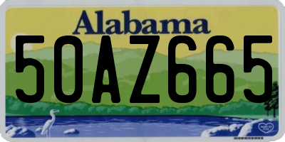 AL license plate 50AZ665