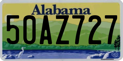 AL license plate 50AZ727