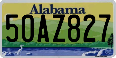 AL license plate 50AZ827