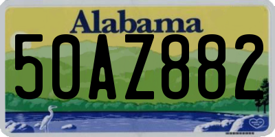 AL license plate 50AZ882
