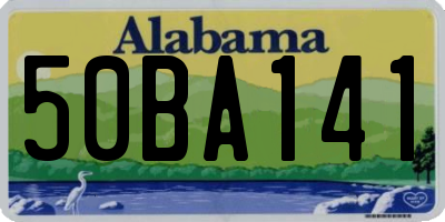 AL license plate 50BA141
