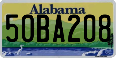 AL license plate 50BA208