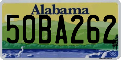 AL license plate 50BA262