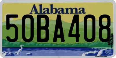 AL license plate 50BA408