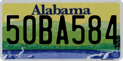 AL license plate 50BA584