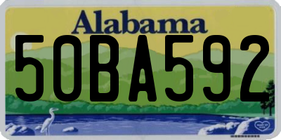 AL license plate 50BA592