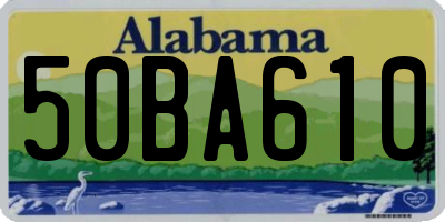 AL license plate 50BA610