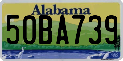 AL license plate 50BA739