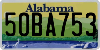 AL license plate 50BA753