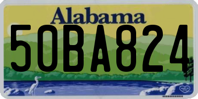 AL license plate 50BA824