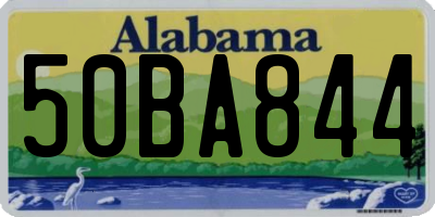 AL license plate 50BA844