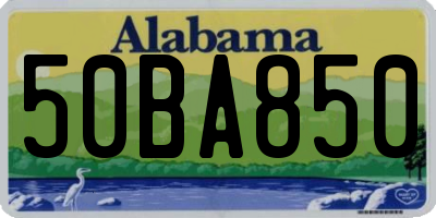 AL license plate 50BA850