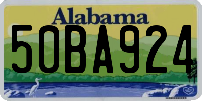 AL license plate 50BA924