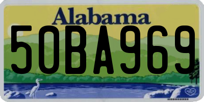 AL license plate 50BA969