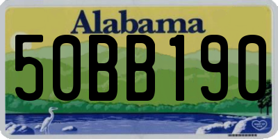 AL license plate 50BB190