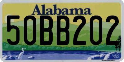 AL license plate 50BB202