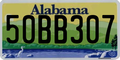 AL license plate 50BB307