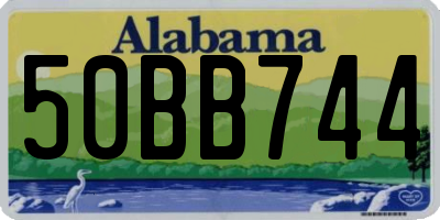 AL license plate 50BB744