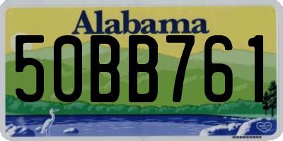 AL license plate 50BB761