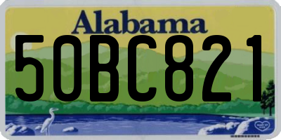 AL license plate 50BC821