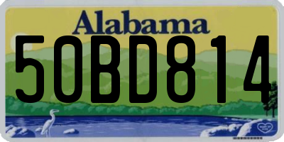 AL license plate 50BD814