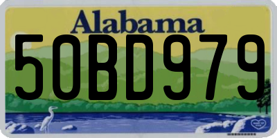 AL license plate 50BD979