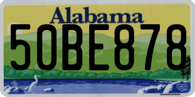 AL license plate 50BE878