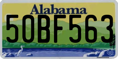 AL license plate 50BF563