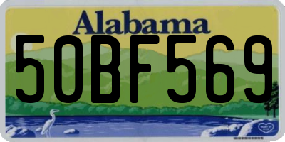AL license plate 50BF569