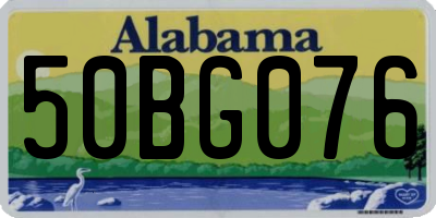 AL license plate 50BG076