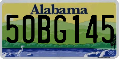 AL license plate 50BG145
