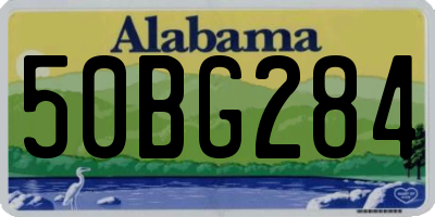 AL license plate 50BG284