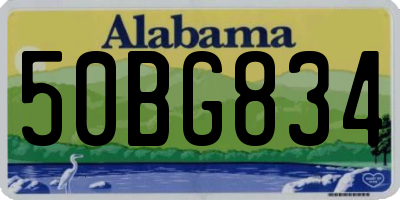AL license plate 50BG834