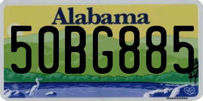 AL license plate 50BG885