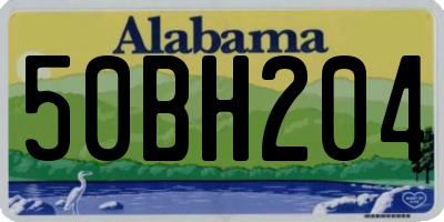 AL license plate 50BH204