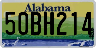 AL license plate 50BH214
